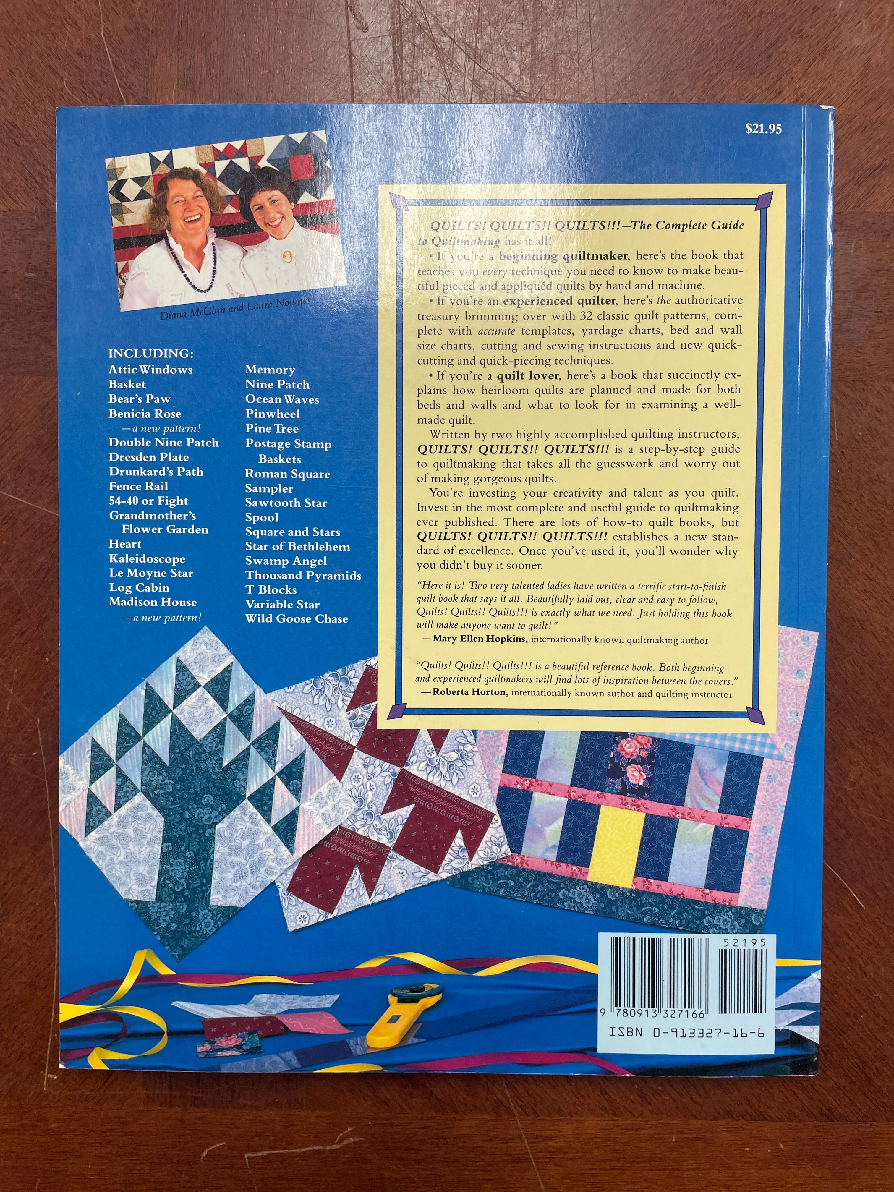 1988 Quilting Book - "Quilts! Quilts! Quilts!"