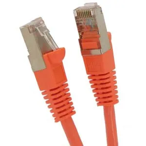 1Ft Cat6 Shielded (SSTP) Ethernet Network Booted Cable Orange