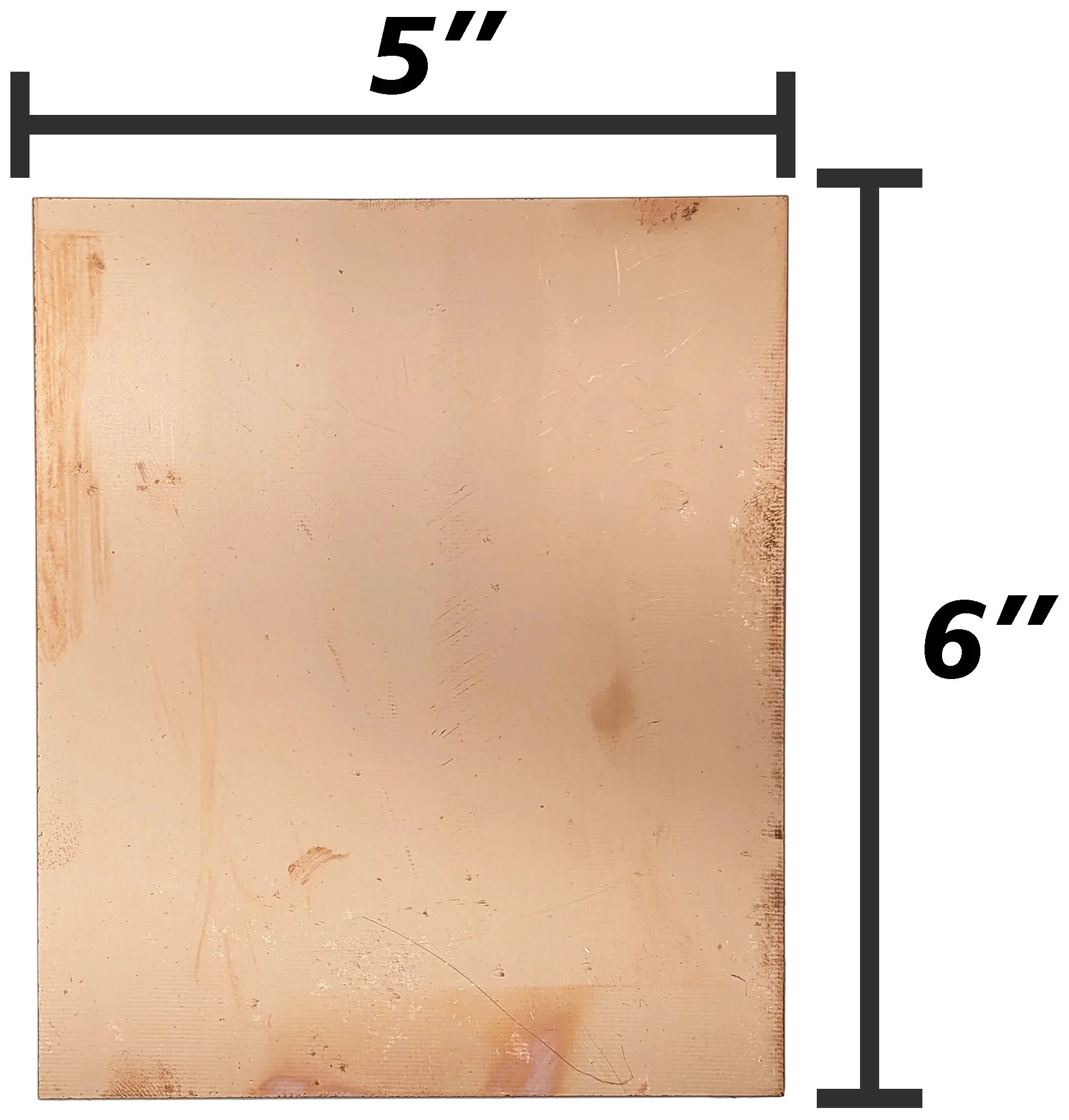 5" x 6" Single Sided Copper Clad Circuit Board, FR-4 Fiber Glass