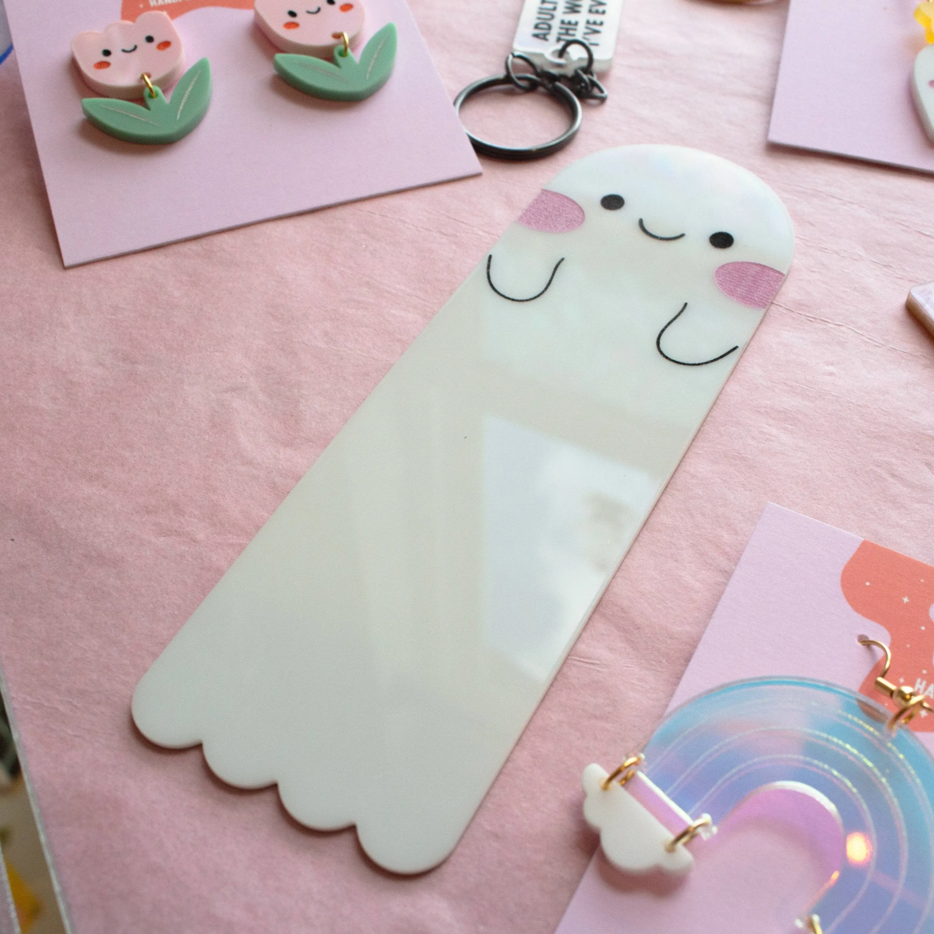 Acrylic Cute Ghost Bookmark