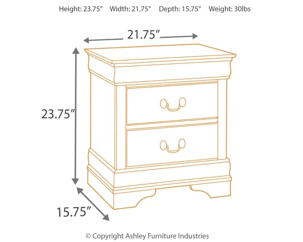 Alisdair King Sleigh Bed with Mirrored Dresser, Chest and 2 Nightstands