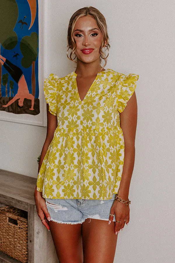 All The Fun Shift Top In Yellow