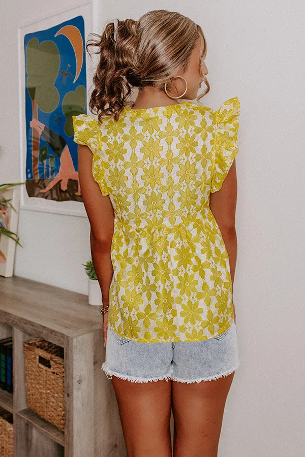 All The Fun Shift Top In Yellow