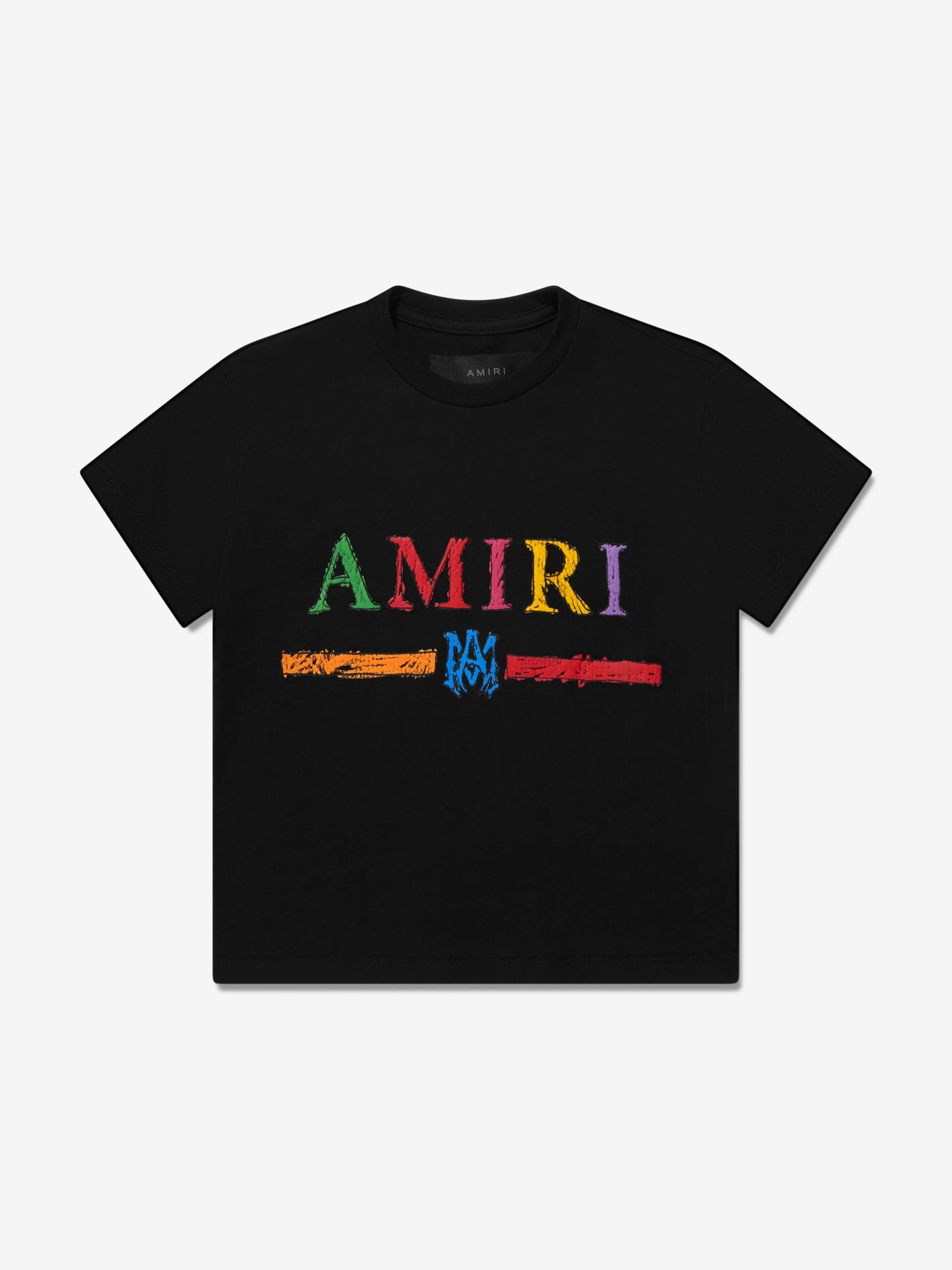 Amiri Kids Crayon Sketch Bar T-Shirt in Black