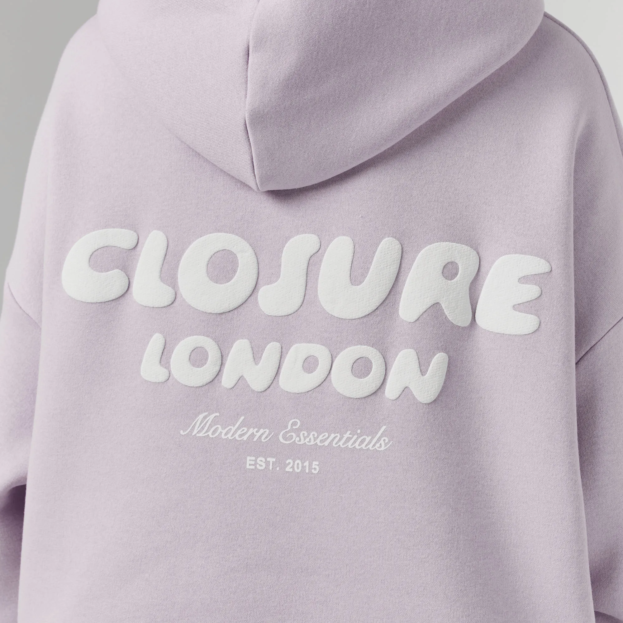 Bubble Logo Print Hood Twinset | Dusty Mauve