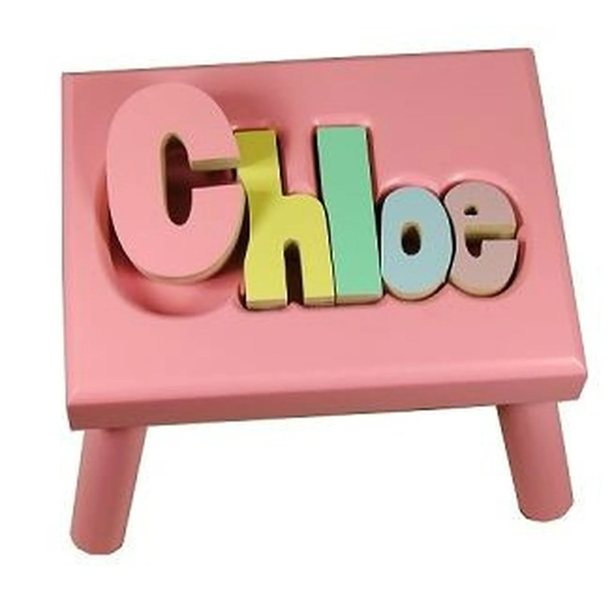 Colored Name Puzzle Stool (Click to see more options)