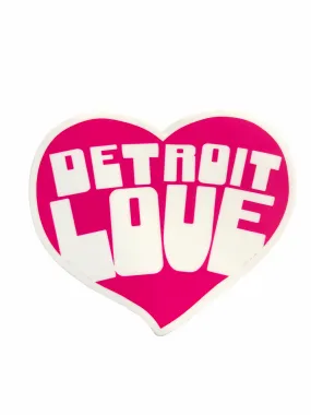 Detroit Love Decal / White   Pink