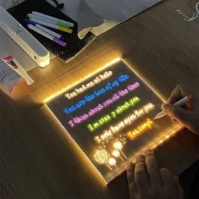 DIY Acrylic Glow-Notes Message Board