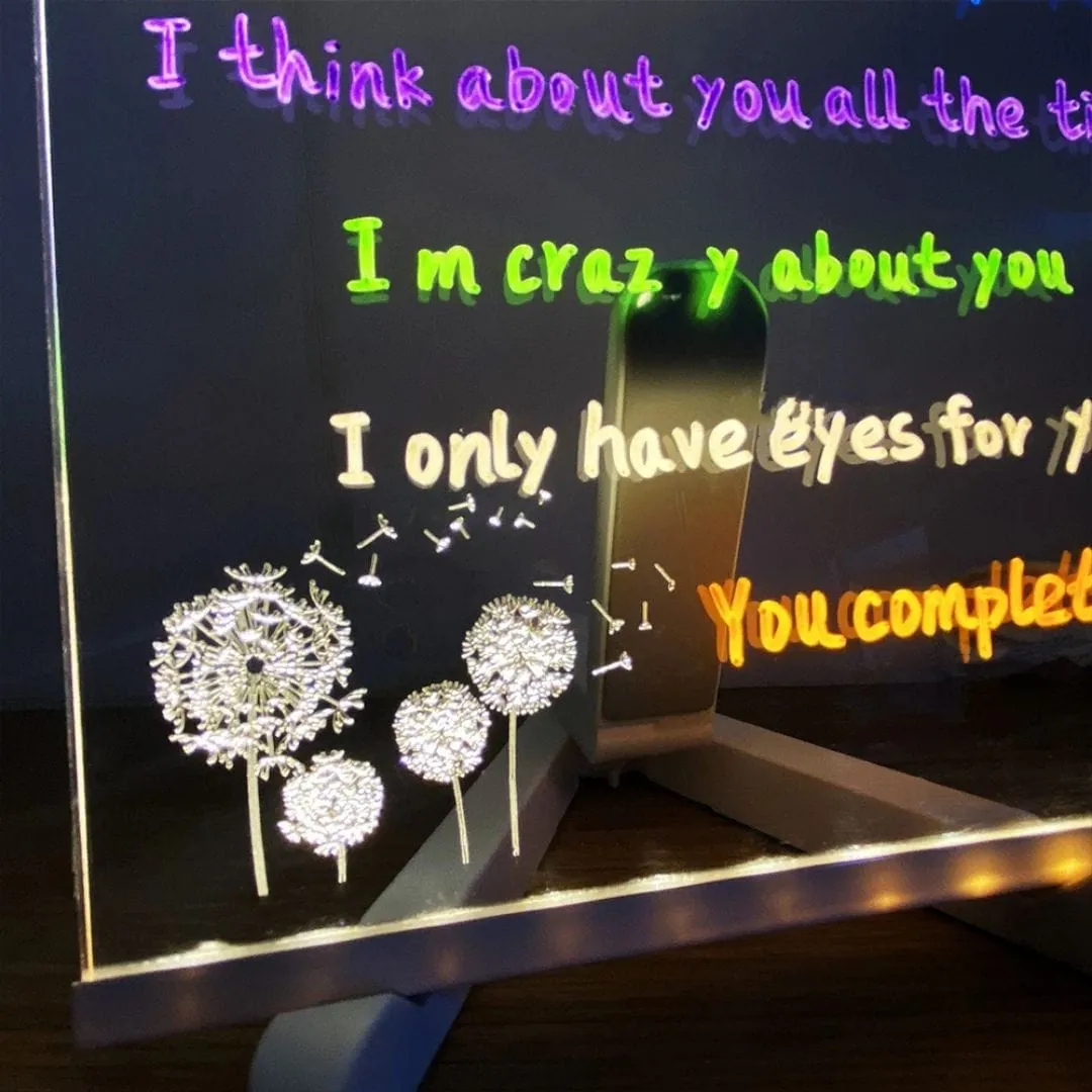 DIY Acrylic Glow-Notes Message Board