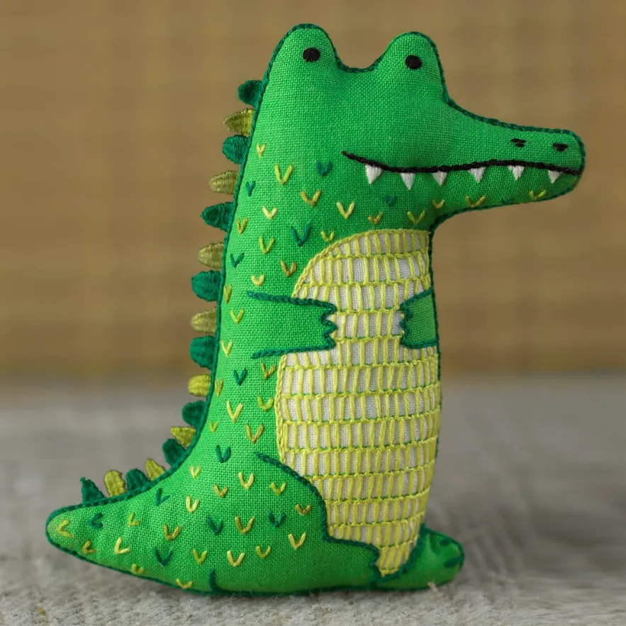 Embroidery Mini Plush Kit, Alligator | Level 2