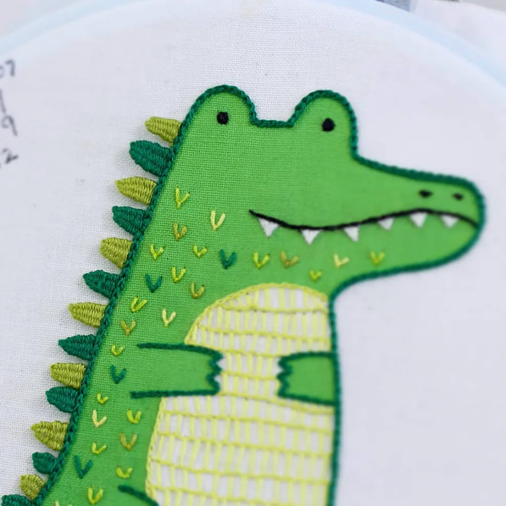 Embroidery Mini Plush Kit, Alligator | Level 2