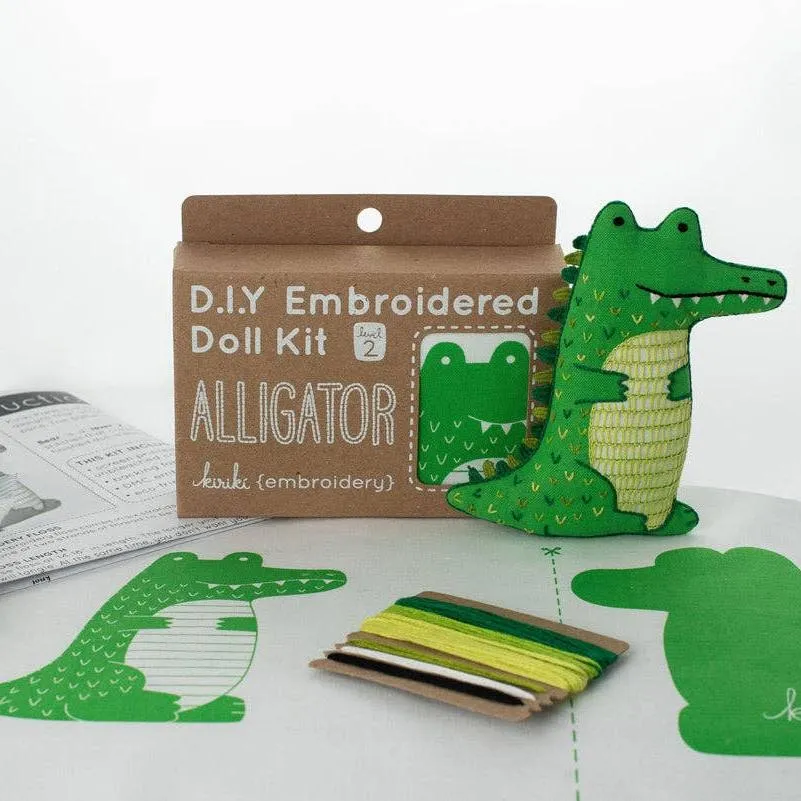 Embroidery Mini Plush Kit, Alligator | Level 2