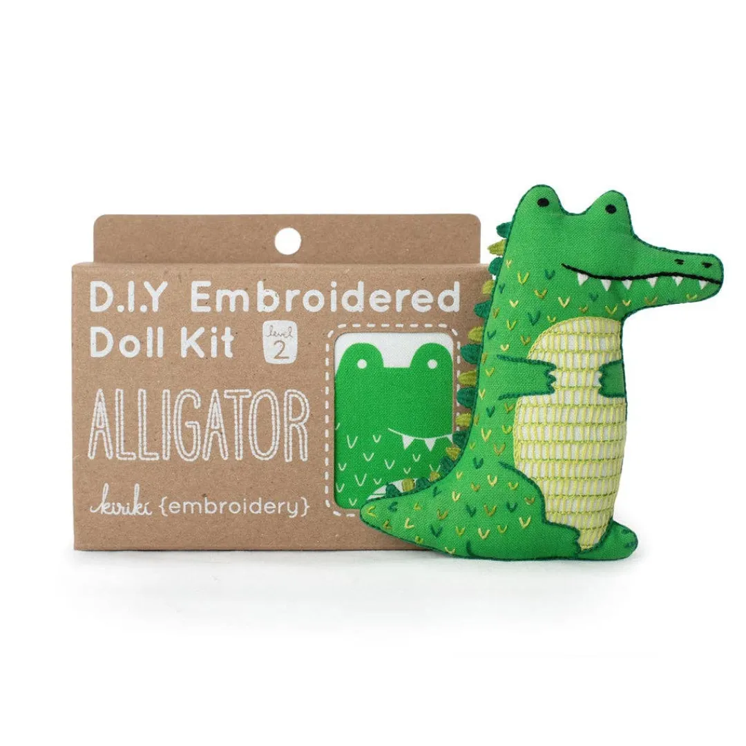 Embroidery Mini Plush Kit, Alligator | Level 2