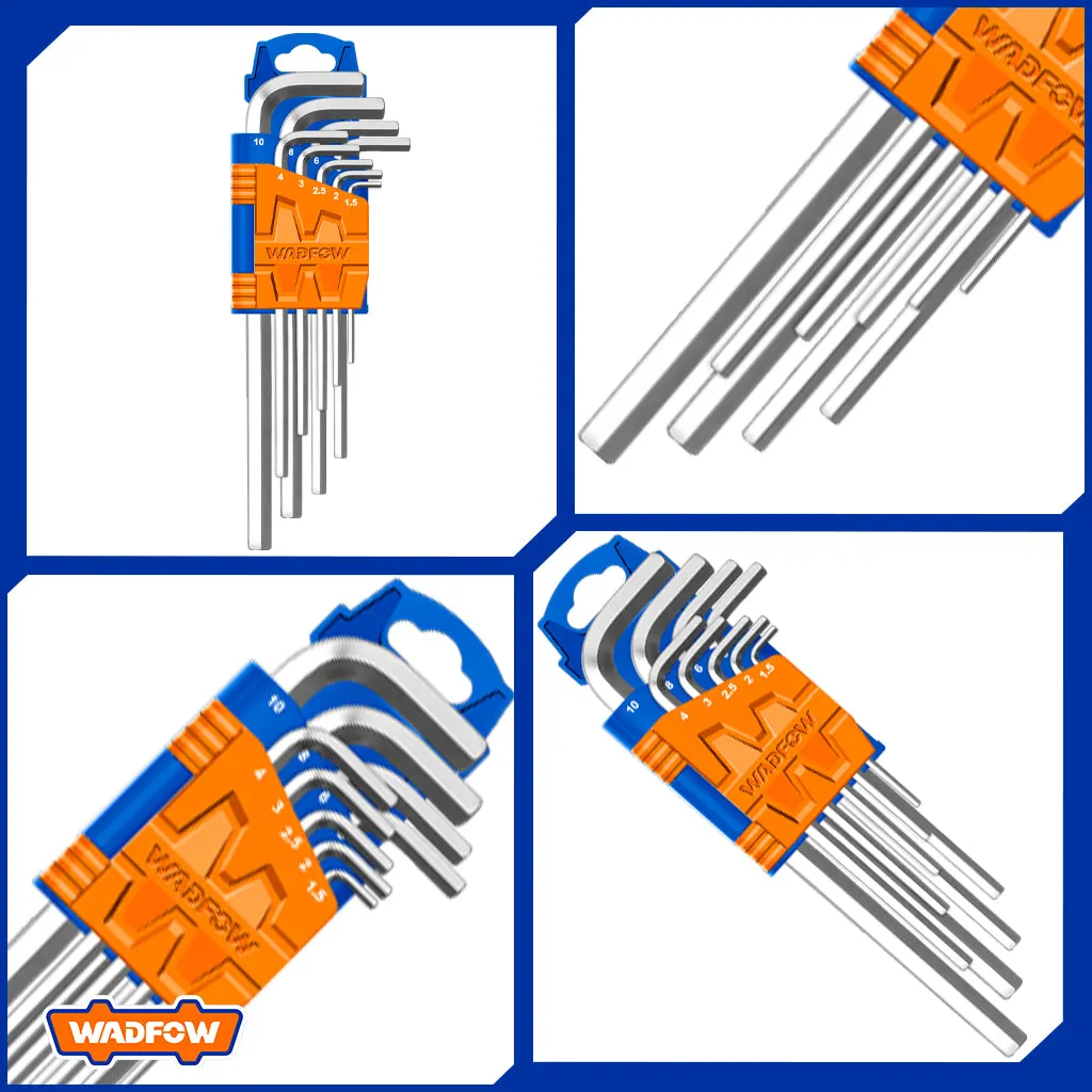 Extra-Long Arm 9Pcs Hex Allen Key Set