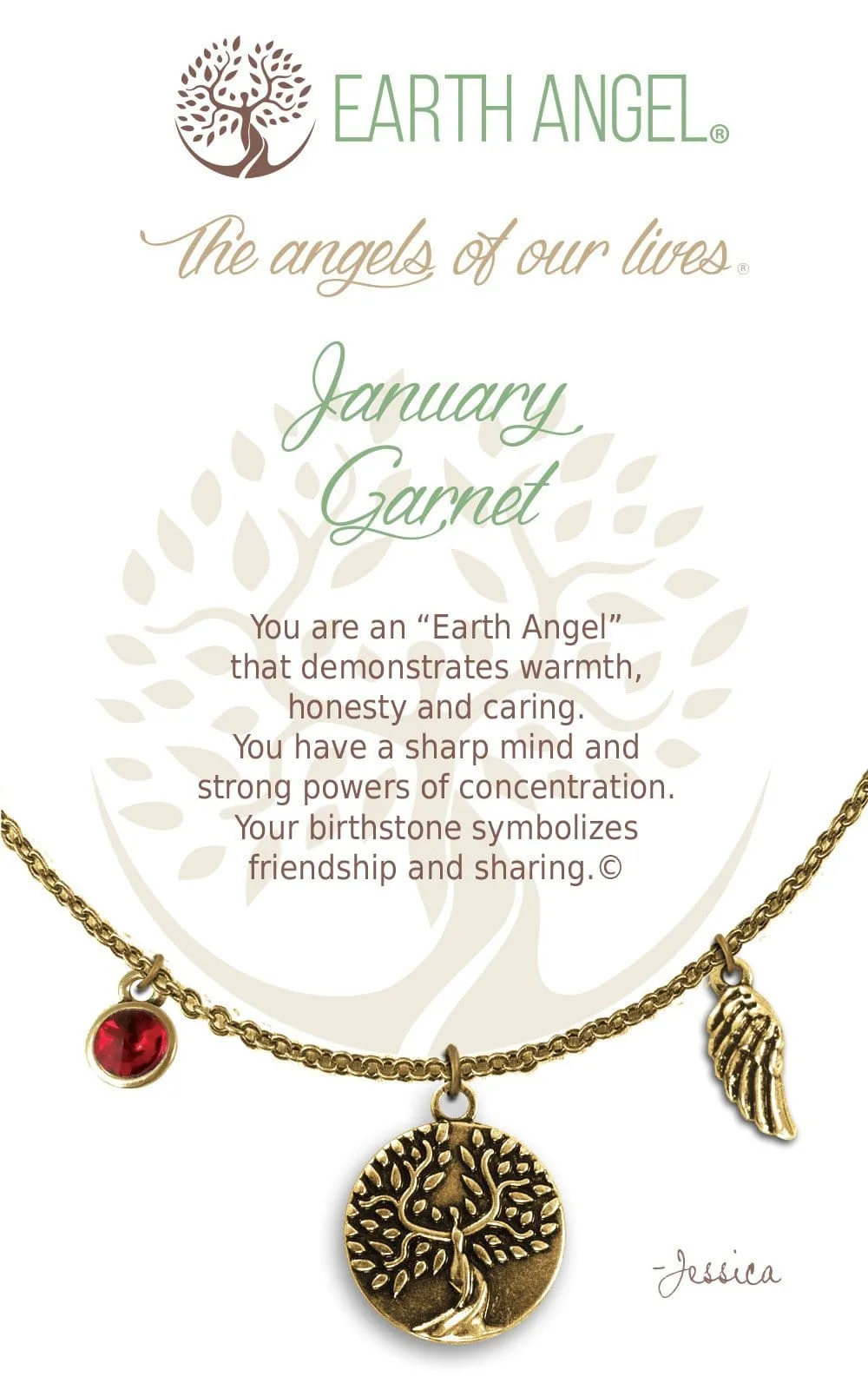 January - Garnet: Birthstone Necklace