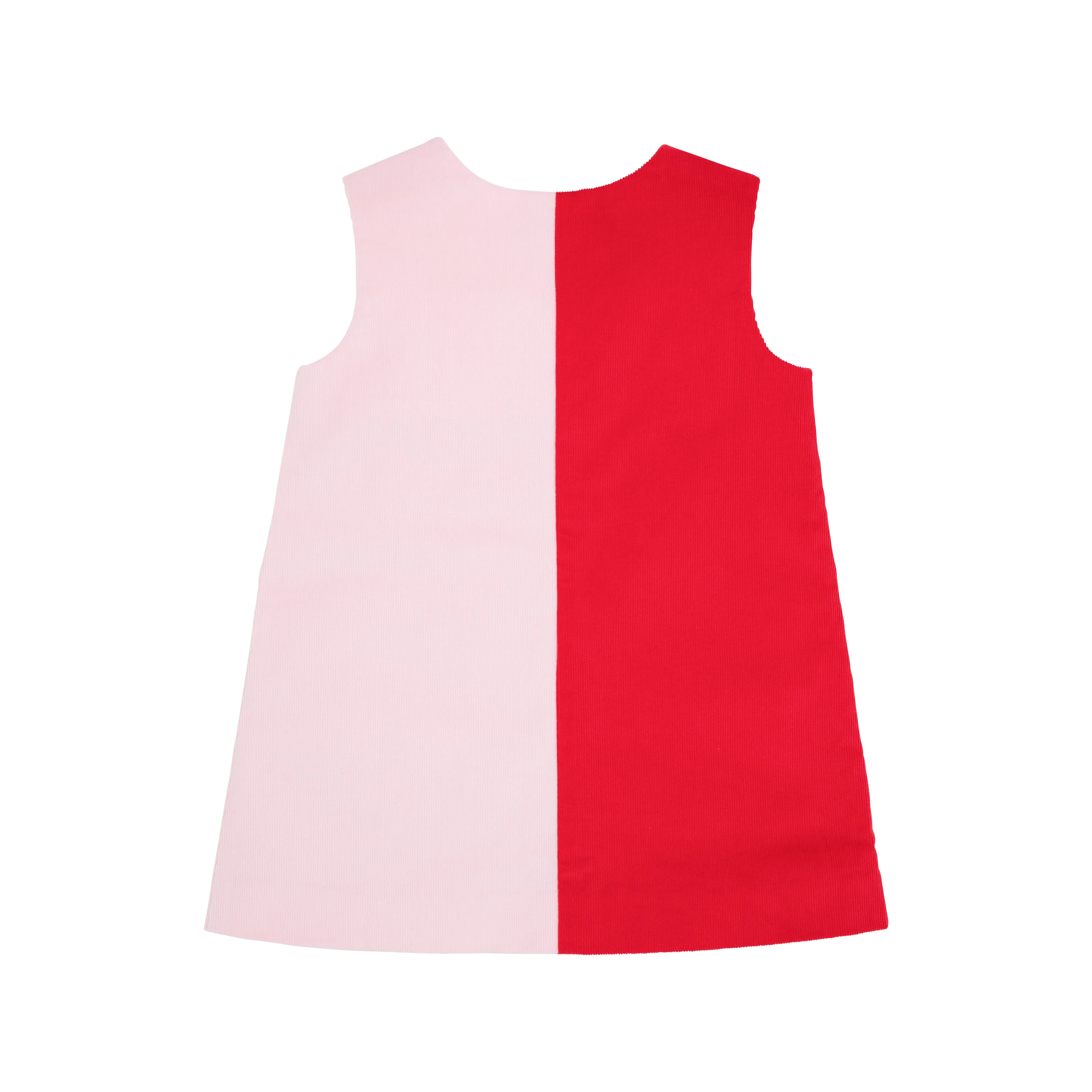 Katie Anne Colorblock Jumper (Corduroy) - Richmond Red & Palm Beach Pink