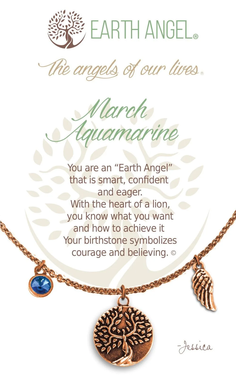 March - Aquamarine: Birthstone Necklace