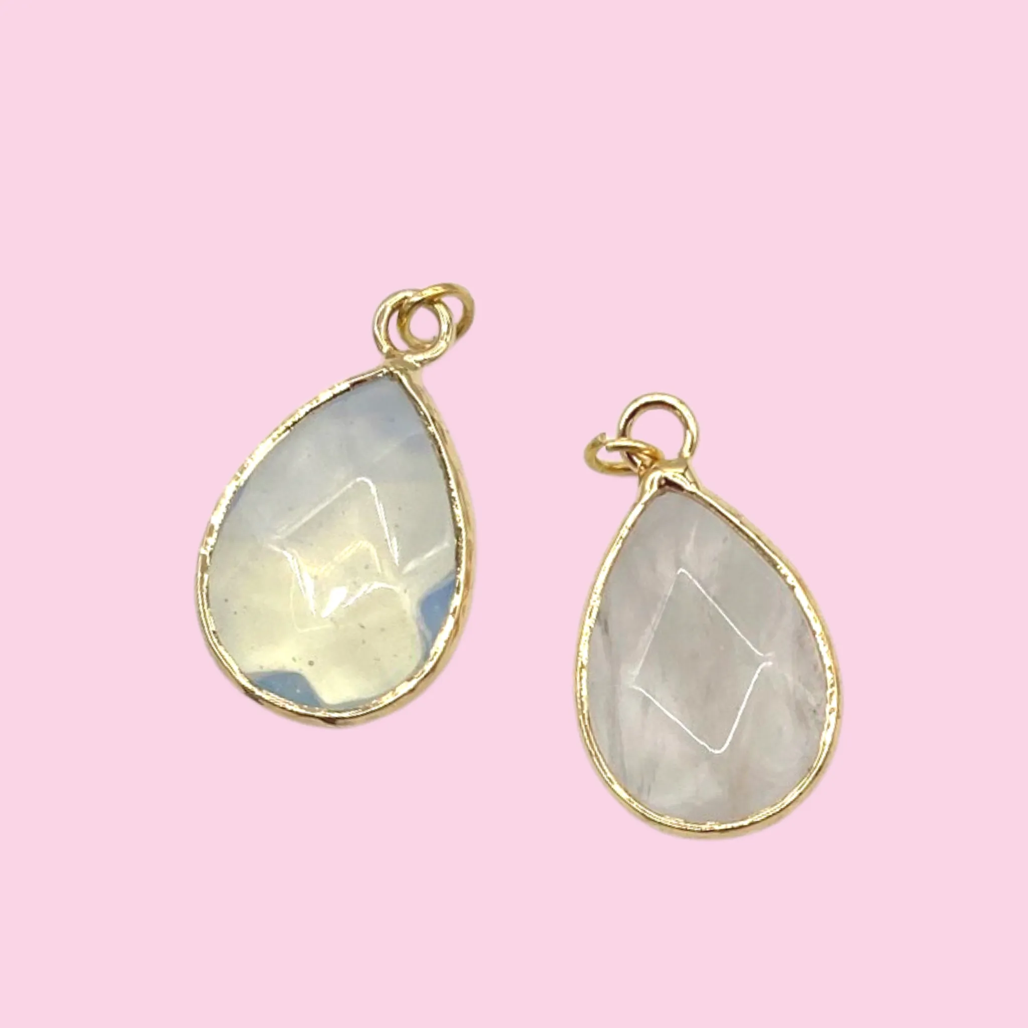 Natural Crystal Drop Charms