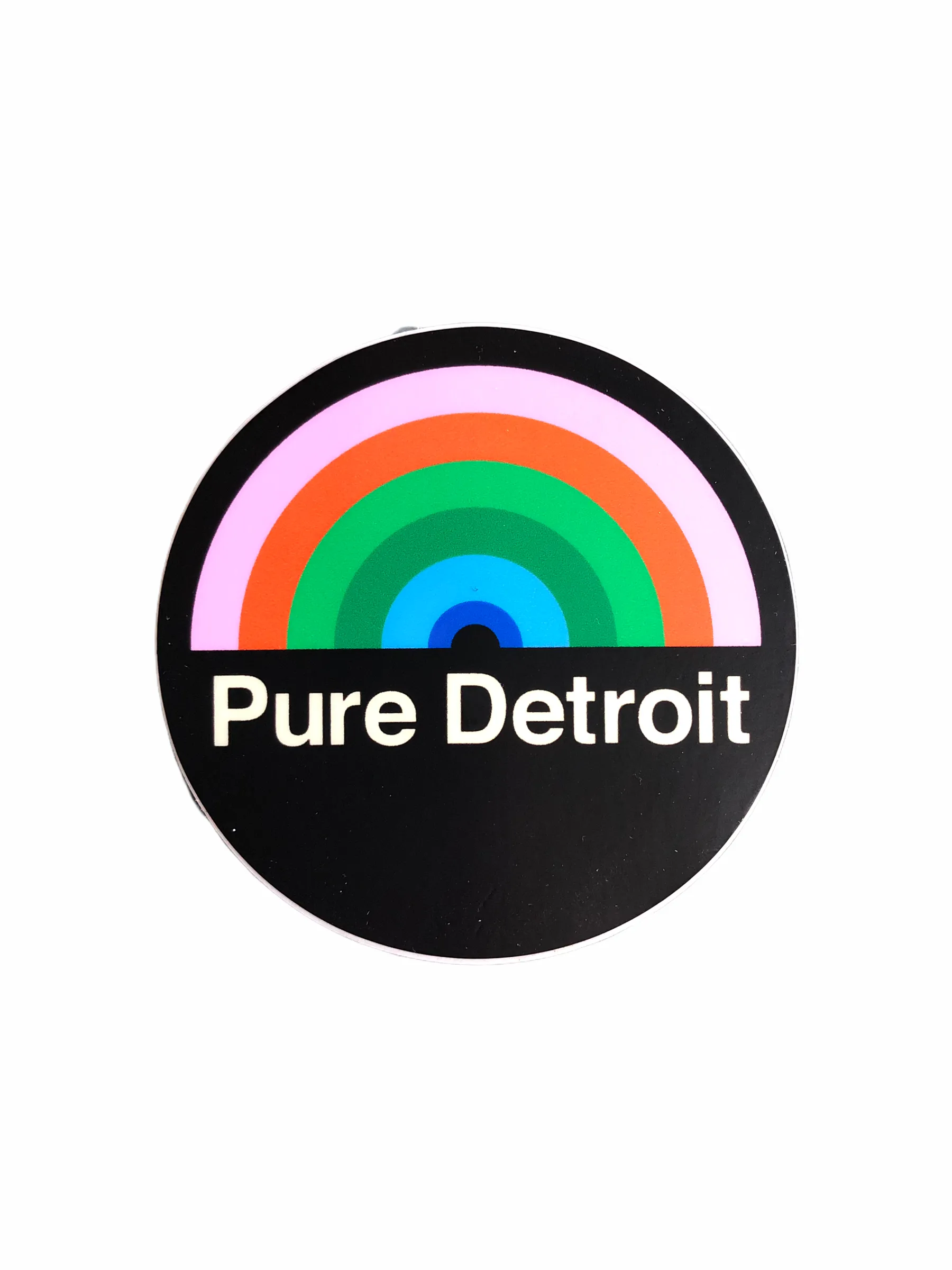 Pure Detroit Rainbow Decal