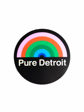 Pure Detroit Rainbow Decal