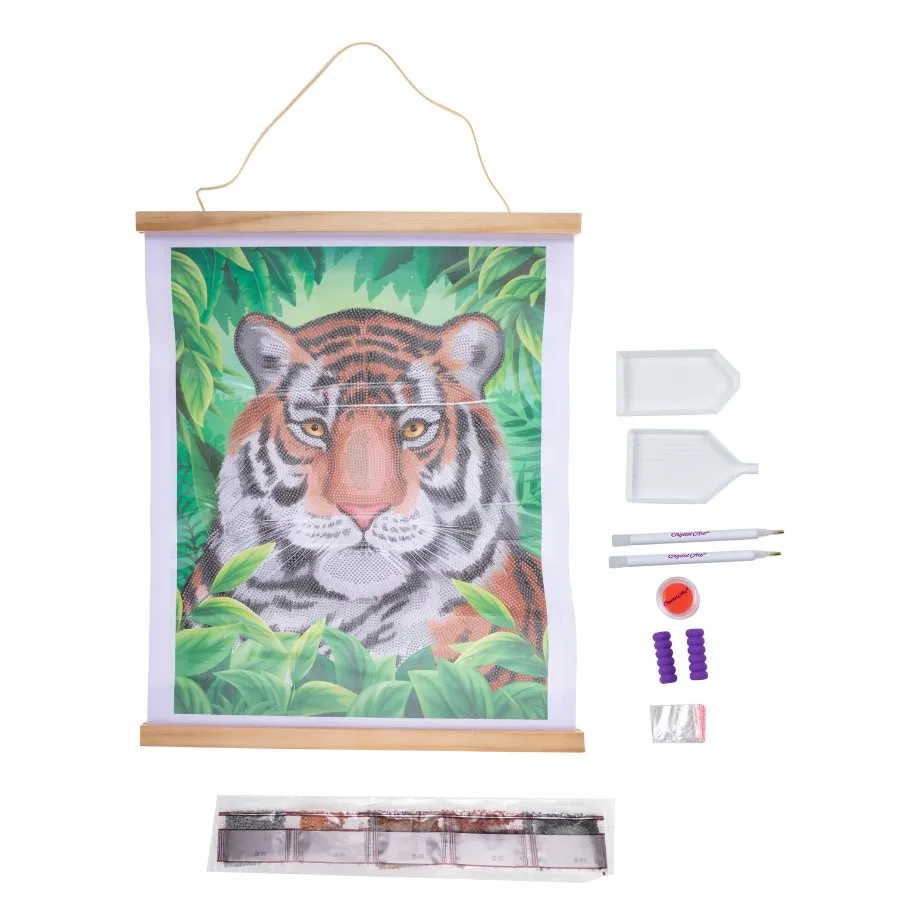 "Tiger" Crystal Art Scroll