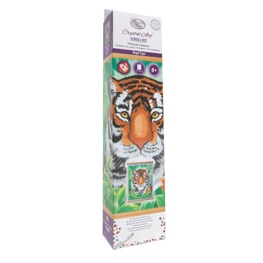 "Tiger" Crystal Art Scroll