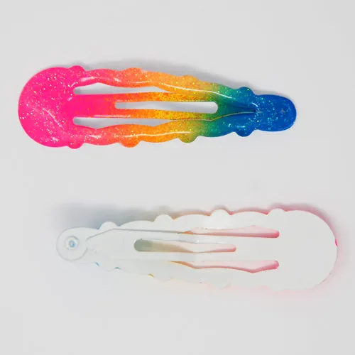 Rainbow Snap Hair clips