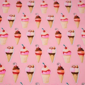 Sundae Fun Day Printed Spandex Fabric | Blue Moon Fabrics